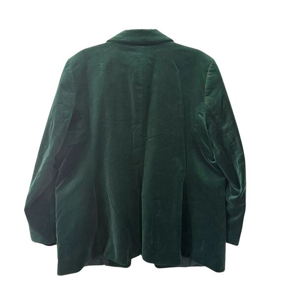 Talbots Velveteen Velvet Open Blazer Holiday Christmas Size 18 - Picture 10 of 14